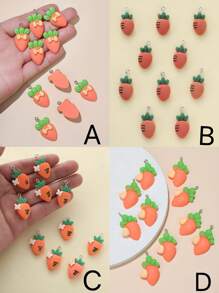 10 pièces Breloques pendentifs en forme de carotte, accessoire