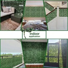 1pc Green Outdoor Decorative Artificial Plant Garden Fence