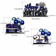 1 set Acrilico Decorazione da tavolo per il 18° compleanno, blu - Brindisi per il regalo del 18° compleanno, decorazioni con targa con slogan per la cerimonia dei 18 anni (disponibili altri numeri)