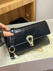 新款时尚鳄鱼纹信封手提包，复古小号斜挎包，女士适用