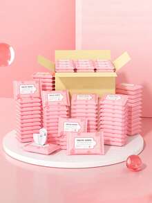 100片/套湿巾 - 10包（每包10片，不是10包）不含酒精的便携式一次性清洁湿巾，适用于厨房、去污、家居清洁、户外旅行、万圣节、圣诞节礼物