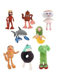 Juguetes de peluche interesantes Tung Tung Tung Sahur Peluche Tralalelo Tralala Juguete de peluche Accesorios para juegos Juguetes de peluche para regalo de cumpleaños de niños Regalos divertidos para fiestas Decoración del hogar Regalos coleccionables para entusiastas de los juegos - Multicolor - Ver 2