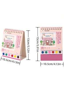 每本 20 页水彩纸水彩画套装水彩涂鸦着色书艺术绘画书创意水彩画书，完美的生日礼物、复活节礼物、派对节日礼物