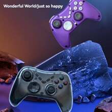 6 pièces Accessoires de jeu sans fil Manette Bluetooth 450mAh pour ordinateur et télévision