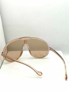 1 件女士时尚飞行员镜框 Y2K 超大时尚眼镜，适合街头风格 - 彩色 - 查看 4