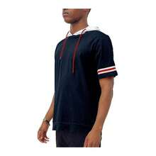 Short Sleeve Hooded Shirt - Red - View 6