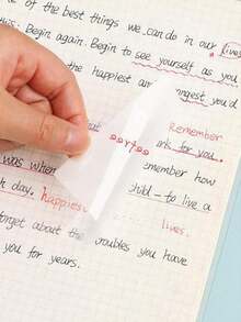 250/200/150/100/50 Transparent Sticky Notes, Notebooks, School Stationery, Office Supplies, PET Waterproof Transparent Sticky Notes With Good Adhesion, Hand Account Sticky Notes, Learning Sticky Notes,School Supplies,Back To School