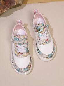 1 par de zapatos planos casuales con lazo para niñas, para todas las temporadas