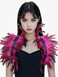 1 件女士羽毛项圈、乌鸦羽毛披肩、万圣节天鹅湖女巫服装配饰万圣节配饰 - 多色 - 查看 21