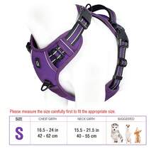 Dog Harness, No-Pull Pet Harness With 2 Leash Clips, Adjustable Soft Padded Dog Vest, Reflective No-Choke Pet Oxford Vest With Easy Control Handle For Large Dogs - Purple - View 23