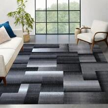 A Large-Sized Area Rug At 1000g/M², Luxurious Velvet Area Rug Featuring Personalized Geometric Lines, Premium Machine-Washable Quality, Upgraded Version With Thickened And Densified Material, Fade-Resistant, Modern Design. Carpet Room Decor Bathroom Accessories Back To School