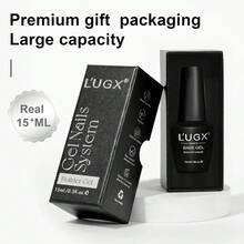 L'UGX Rubber Base Gel Polish - 0% Acid, 15ml Flexible &Amp; Long-Lasting Gel Base Coat, Stronger Adhesion Rubber Gel Base For Nails, Ideal For DIY &Amp; Nail Salon Use. - Build Gel - View 9