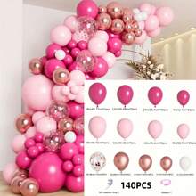 137pcs Sage Green Mixed, 140pcs Blue Mixed, 141pcs Pink Mixed Balloon Garland Kit. Assorted Size Balloons For Party, Birthday, Wedding, Festival Decoration