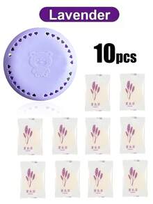 10 件长效空气清新剂，含 1 个替换外壳 - 固体除臭剂圆盘，适用于家庭房间、汽车、浴室、卧室、壁橱和厕所，多种香味选择，适合所有空气净化场景 - 彩色 - 查看 10