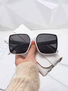 1 件经典方形时尚眼镜男士适合大脸、驾驶、旅行、摄影、高端休闲风格 - 彩色 - 查看 4