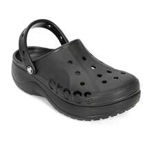 Crocs Sandalias casuales cómodas con suela gruesa para uso en exteriores, modelo para mujer Clog Beyaz Cloud 208186-001 - Negro - Ver 9