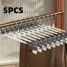 60个/20个/10个成人全塑10个/5个浸塑裤架裤子JK裙夹家用晾晒无缝不锈钢收纳衣架挂内衣专用抗老化金属裤夹衣服晾晒服装店家用衣架 - 多色 - 查看 12