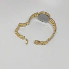 Elegant Women's Gold Quartz Watch-Roman Dial And Diamond Accented Steel Bracelet - Vàng - Xem 4