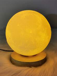 1pc Rotating Moon/Lunar Lamp, USB Powered Dimmable Adjustable Color Bedside Desk Decor Mood Light - Multicolor - View 8