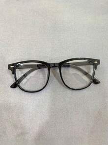 3 buc ochelari simpli casual cu ramă mică pentru bărbați și femei, și pentru citit pe calculator, jocuri, TV, telefoane, anti-oboseală a ochilor, protecție a ochilor cu lentilă transparentă, potriviți pentru petreceri, cumpărături și fotografiere, ochelarii sunt disponibili într-o varietate de culori (ochelari negri, ochelari leopard, ochelari transparenți)