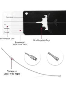 1pc/3pcs Personalized Luggage Tags For Suitcases,Bag Tags For Luggage Travel Luggage Tags With Privacy Name Card,Small Metal Luggage Tags Luggage Identifiers For Suitcases.Customized Text And Colour Gift. - Multicolor - View 6