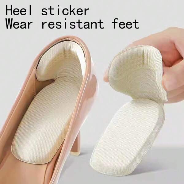 2 Stücke/Set Schaum T-förmige Fersen Griffe für Frauen, rutschfeste Fersen Pads für Hochhackige Schuhe, verstellbare Schuhgrößen Reduzierung, bequeme Schuh Einsätze Schule