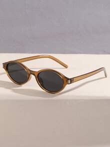 1pc Women's Cat Eye Small Frame Personalized Retro Versatile Street Style Glasses, Suitable For Outdoor, Biking, Beach, Party Preppy Style For Back To School Aviator Shape Leopard Tortoise Shell Printing - Multicolor - View 3