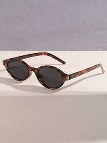 1pc Women's Cat Eye Small Frame Personalized Retro Versatile Street Style Glasses, Suitable For Outdoor, Biking, Beach, Party Preppy Style For Back To School Aviator Shape Leopard Tortoise Shell Printing - Multicolor - View 16