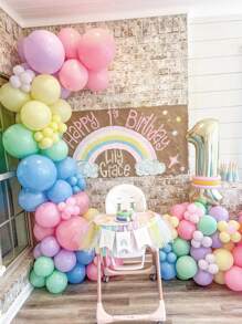 139 Stücke Süßigkeiten & Eis Geburtstags-thematischer Ballon Bogen Set, beinhaltet Donuts, Regenbogen Eiscreme Ballons, Makronen rosa/lila/blau/gelb/grün Latexballons für Geburtstagsparty, Sommerfestdekoration, Eisparten Dekoration, Makronen Geburtstagsthema, süße Ballondekoration, Dessert Geburtstagsparty Ballons, Jahrestag, Prinzessinnen Geburtstag, Mädchen Geburtstags Ballondekoration