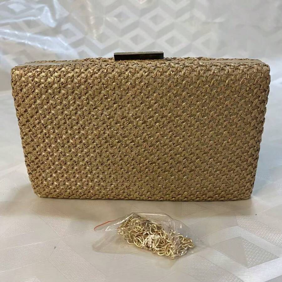 Luxury Rhinestone Clutch Bag - For Weddings, Parties And Special Events - Orange - View 1