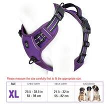 Dog Harness, No-Pull Pet Harness With 2 Leash Clips, Adjustable Soft Padded Dog Vest, Reflective No-Choke Pet Oxford Vest With Easy Control Handle For Large Dogs - Purple - View 22