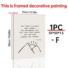 1入組黑白啟迪牆藝術辦公室裝飾，鄉村風格的勵志包覆帆布藝術印刷品，適用於臥室|客廳|辦公室|教室 - 彩色 - 查看 19