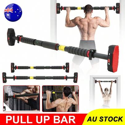 Pull Up Bar Chin Up Bar 70-100cm Adjustable Push Up Bar Doorway Wall Gym 200KG Portable