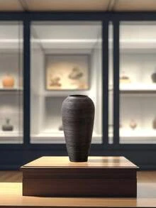 1pc Nordic Minimalism Style Ceramic Hydroponic Large Flower Vase, Suitable For Home Decor, Modern Simplistic Decorative Vase Set, For Fresh Flowers, Bohemian Style Vase, Suitable For Farmhouse, Living Room, Dining Room, Tabletop, Bookshelf, Centerpiece, Home Decor, Tabletop Decoration, Black Brushed Stripes Large Flower Vase,Halloween Decor Halloween Decor Fall Decor Room Decor Glass Vase - Black - View 6