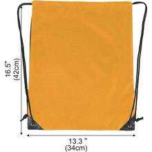 New  10 Packs Orange Drawstring Bags For Birthday Party Gym Sports Multipurpose Polyter Cinch Sackpack Bulk For Heat Vinyl Tie Dye Pull String Sinch Sacks - 橘色 - 查看 2