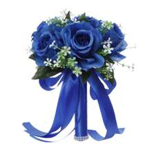 1PC Bridal Bridesmaid Wedding Decoration Rose Artificial Bouquets, Wedding Party Decoration Lifelike Fake Flowers Bridal Shower Wedding Tossing Bouquet Bridal Bouquet For Wedding Ceremony Anniversary