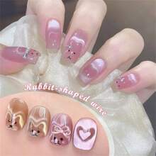 Rabbit-Shaped Iron Wire Can Be Used With Magnets To Draw Out Rabbit Ears Shapes Effect For Cat Eye Polish Magnetic Nail Art Tool Nail Art Accessories,Nail Supplies,Nail Tools,Nail Art Tools,Back To School,Nails,Nail Tools For Press On Nails