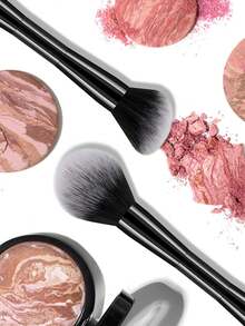 Dual-Ended Blush + Bronzer Brush - Blush Bronzer Contour Face Makeup Brush,Foundation Brush,Concealer Brush,Blush Brush,Contour Brush,Blush Brush,Bronzer Brush,Powder Brush,Foundation Brush,Blush Brush - Black - View 5