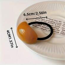 6 Stück acryl Haargummis, Mehrfarbig, elegantes minimalistisches Design Haargummi Zopfhalter Haarband Haargummi