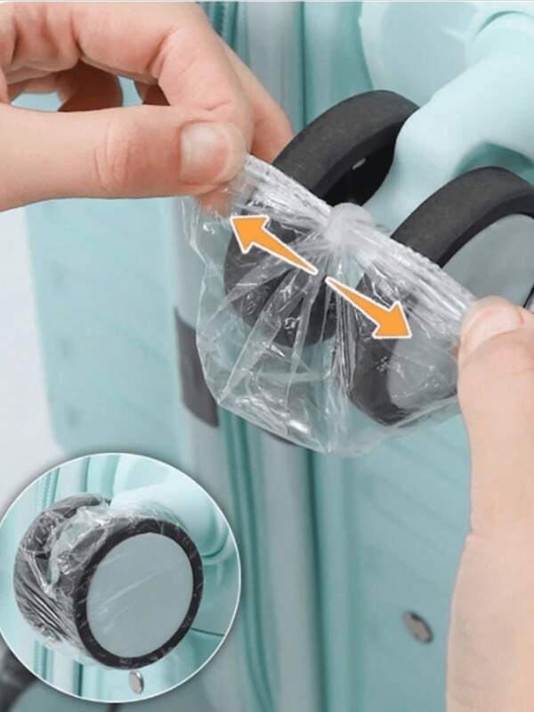 50/100pcs- Pieces Dustproof Travel Suitcase Protective Covers, Waterproof Shower Earmuffs, Shower Ear Plugs, Ear Hole Protection, Plastic Elastic Material, Care Earmuffs, Suitable For Suitcases, Ears, Stool Corners And Various Small Items.