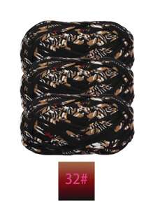 3 pièces Ruban de satin en polyester, environ 300g, mélange multicolore de fil doux en tissu - pour pantoufles au crochet DIY, sacs, panier de rangement (design d'emballage assorti)