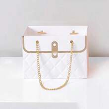 3pcs Romantic Flower Gift Bags, Rectangular Floral Packaging Bags, Creative Bouquet Pouches With Drawstring - Used For Storing Earrings, Rings, Necklaces, Bracelets, Small Gifts, Wedding Keepsakes, Party Favors