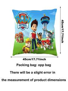 Paw Patrol Series Home Sofa Pillowcases, Bedroom Pillowcases, Car Waist Pillowcases, Paw Patrol Theme Printed Pillowcases, Holiday Party Decoration Pillowcases. Six Different Pillowcases Are Available For Your Selection To Decorate Your Bedroom, Living Room, Car Interior Packaging, New Year And Valentine's Day Gifts - Multicolor - View 3