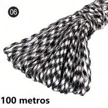 10/50/100米/件多色7股迷彩伞绳，户外多用途救援捆绑登山绳，帐篷应急求生绳，伞兵牵引绳手链编织绳，露营、野餐、晾衣绳、宠物牵引绳，耐用DIY绳