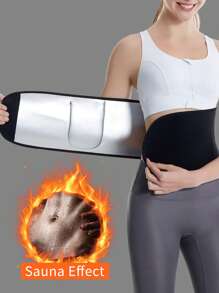 1pc Silver Ion Tummy Control Belt, Waist Trimmer, Slimming Belt With Phone Pouch For Women