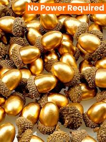 50pcs/Set Artificial Golden Acorn, Decor For Home, Kitchen, Holidays, Christmas And Autumn Table, Made Of Plastic, Battery-Free, Corded-Free,Fake Plants Home Decor Christmas Decorations Room Decor - Multicolor - View 10