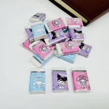 Sanrio 40 Sanrio Eraser Small Brushed Monochrome Bags, Paper Coated Erasers, Back To School Season, School Prizes, Birthday Gifts, Party Gifts, Holiday Gifts, School Supplies