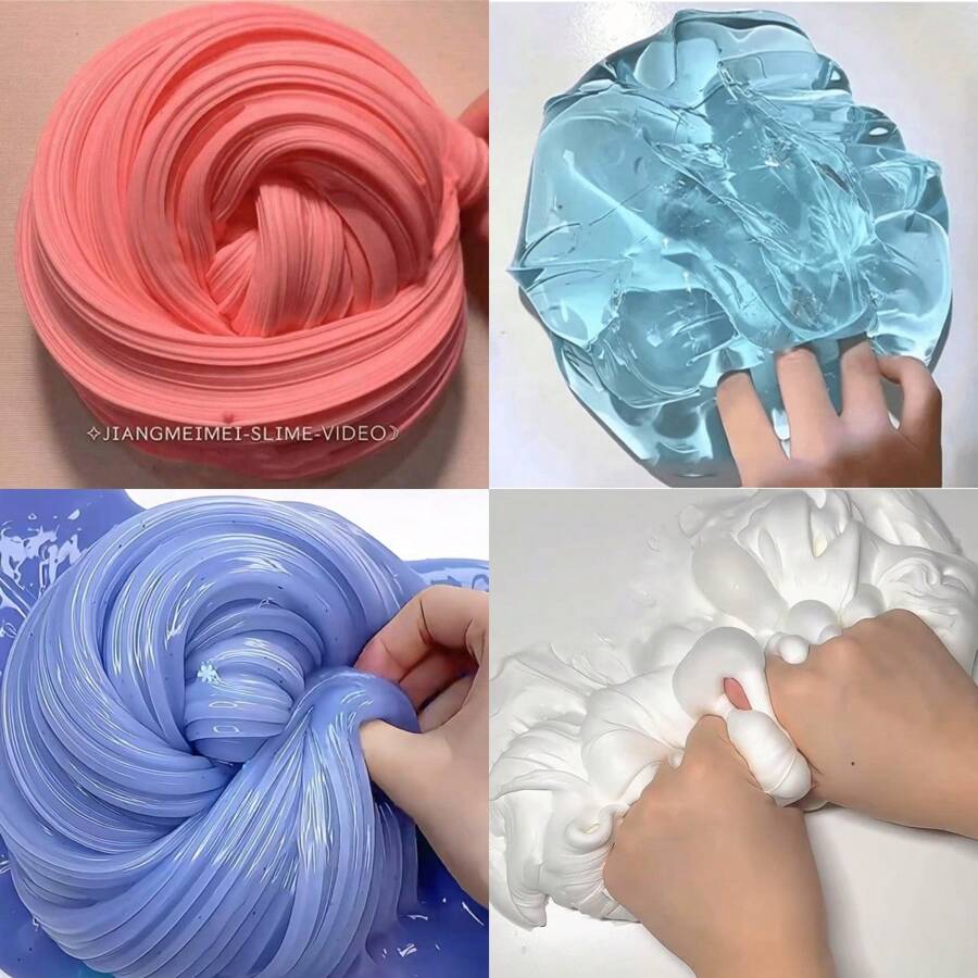 120ml Extra Large & Interesting Slime Putty Kit, Foaming Slime Stress Relief Toys With Glitter, Suitable For Sensory Play