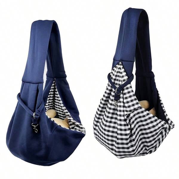 Pet Portable Carrier Bag, Dog Crossbody Bag For Cat And Dog Travel, Suitable For Walking, Leisure, Vet Visits And More, Reversible, Multi-Color Options