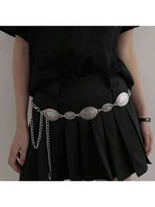 Boho Chic Metal Waist Chain, Fashionable And Versatile Accessory For Dresses, Shirts